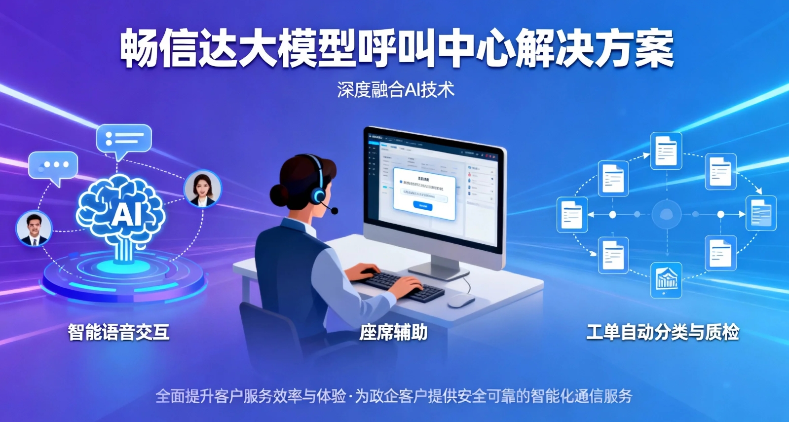 { 大模型智能化呼叫中心系统解决方案}
